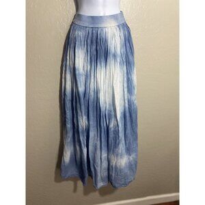Venti6 Venti 6 skirt  Maxi Size medium Boho Tie Dye Blue White Elastic Waist 040